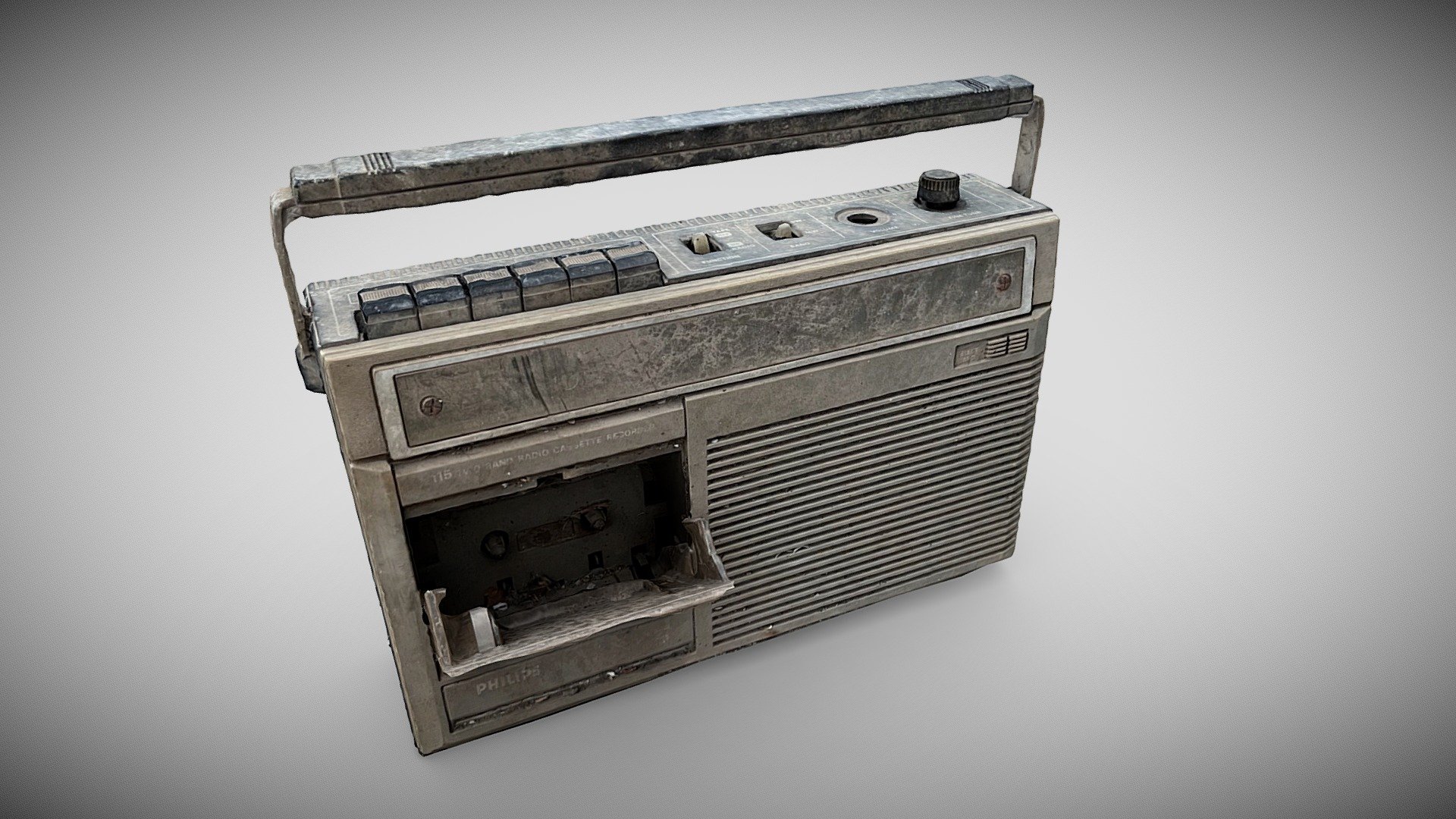 Dusty Old Cassette Player From The 90s Buy Royalty Free 3D model by Alex Tench (alex.harvey
