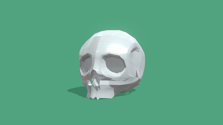 Low-Poly Skull 3D Model