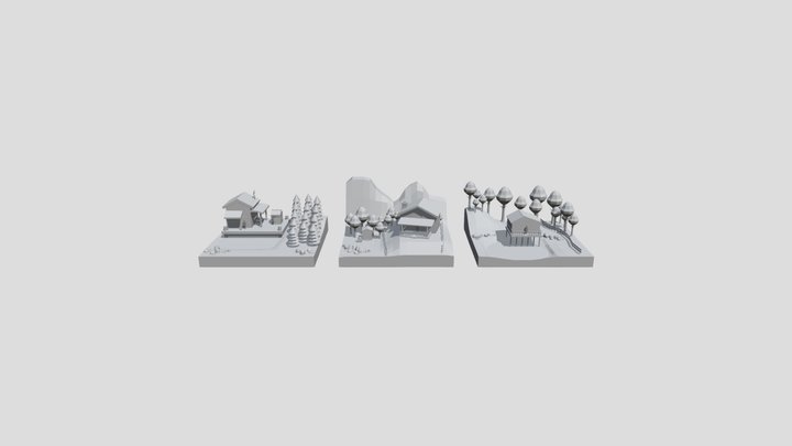 FOREST LONER - Diorama and House blockout 3D Model