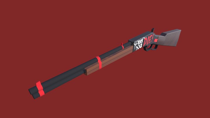 (FREE) Zombie Apocalypse Custom Winchester Rifle 3D Model