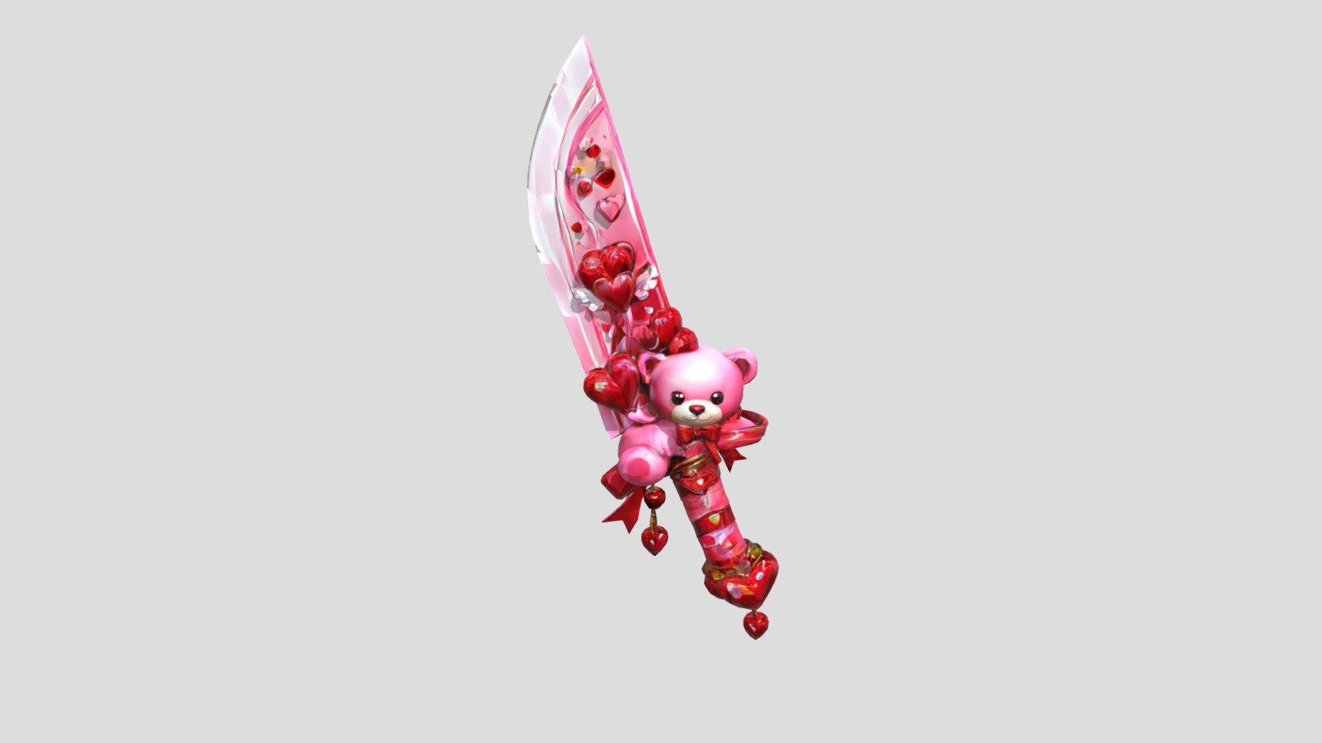 Heart-themed pink sword - 3D model by ATILKURT (@arif2828) [7e412eb ...