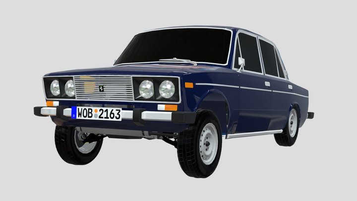 Lada VAZ 2106 AZELOW Style Classic Soviet Car 3D
