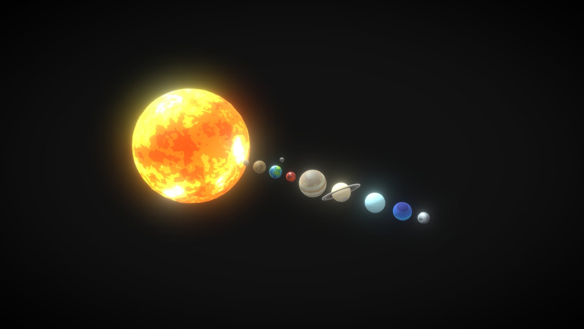 Stylized Solar System 3d Model 2k 4k 8k Textures Buy Royalty Free 3d Model By 3ddisco 7e41944 3195