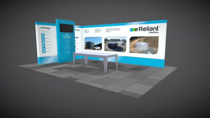 Reliant Solutions Display Booth Mockup 3D Model
