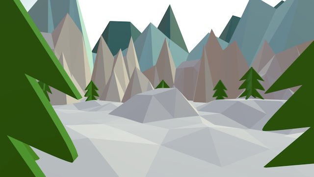 Snow/Mountain area 3D Model