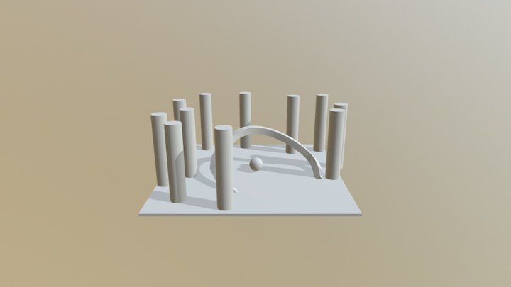 Simple-grayscale-model-of-scene 3D Model