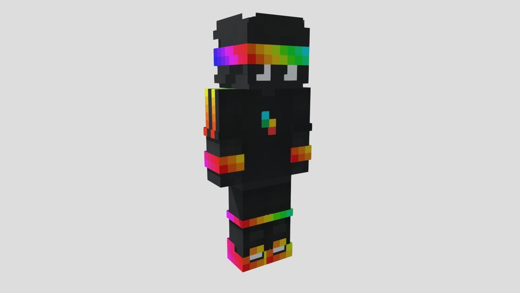 SpokeIsHere 3D Model – Minecraft Style Character