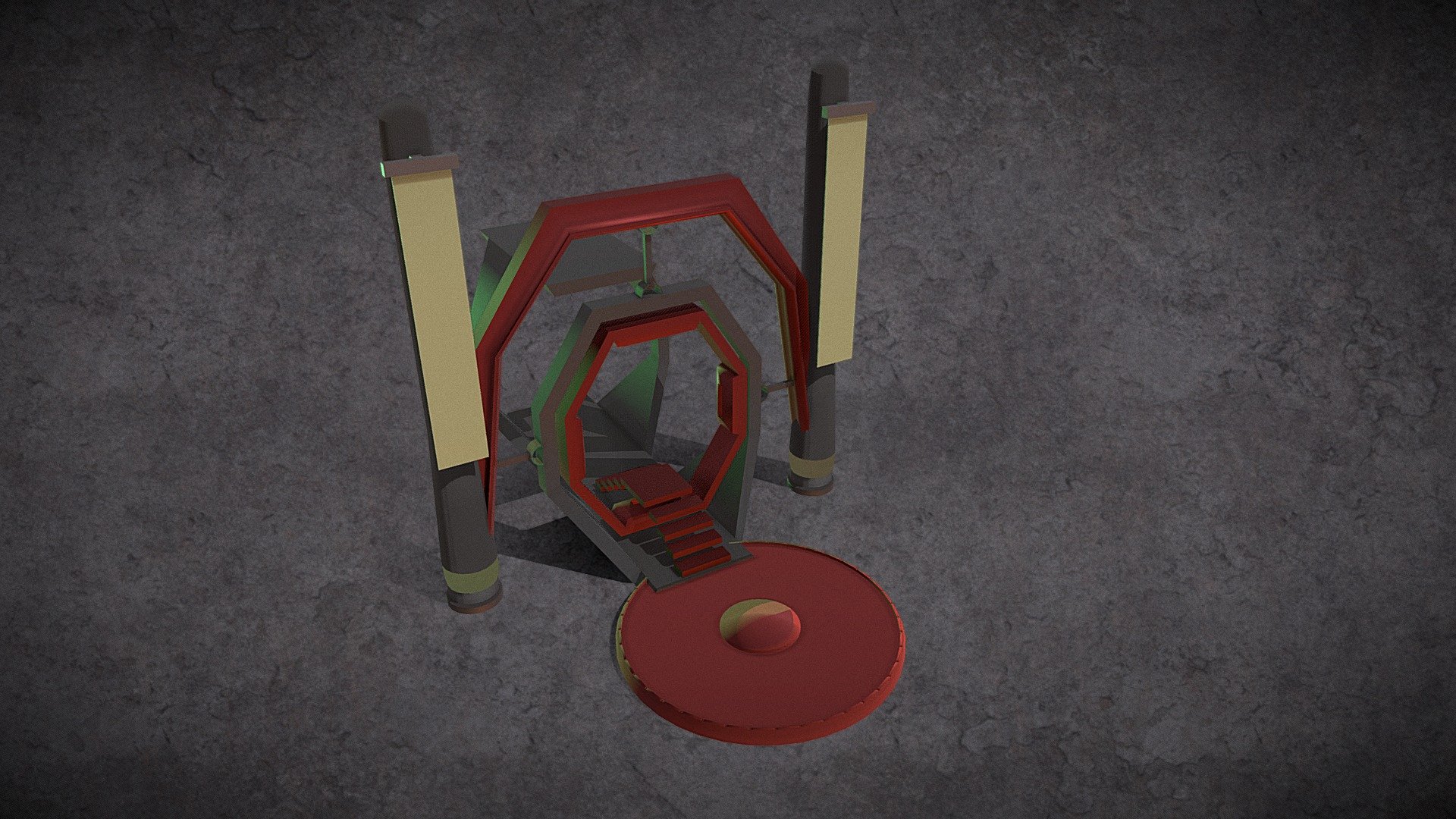 Red Echoes Gate - By Velivian Fesothe - 3D model by Velivian Fesothe ...