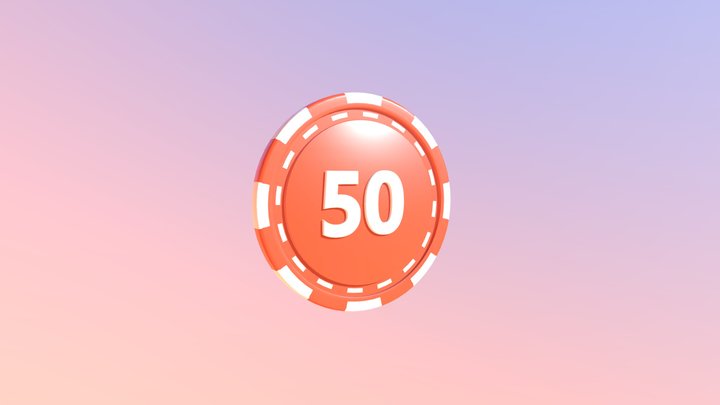 Poker Chip 50$ 3D Model