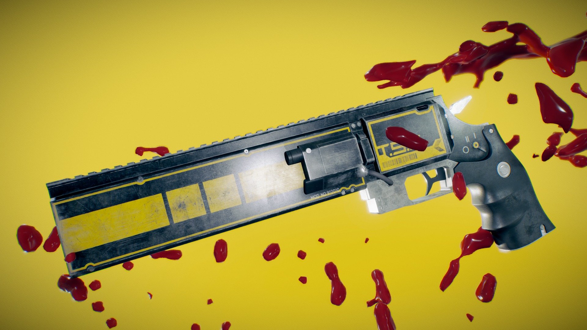 Scifi Revolver - 3D model by MrLixm (@Mr_Lixm) [7e45e68] - Sketchfab