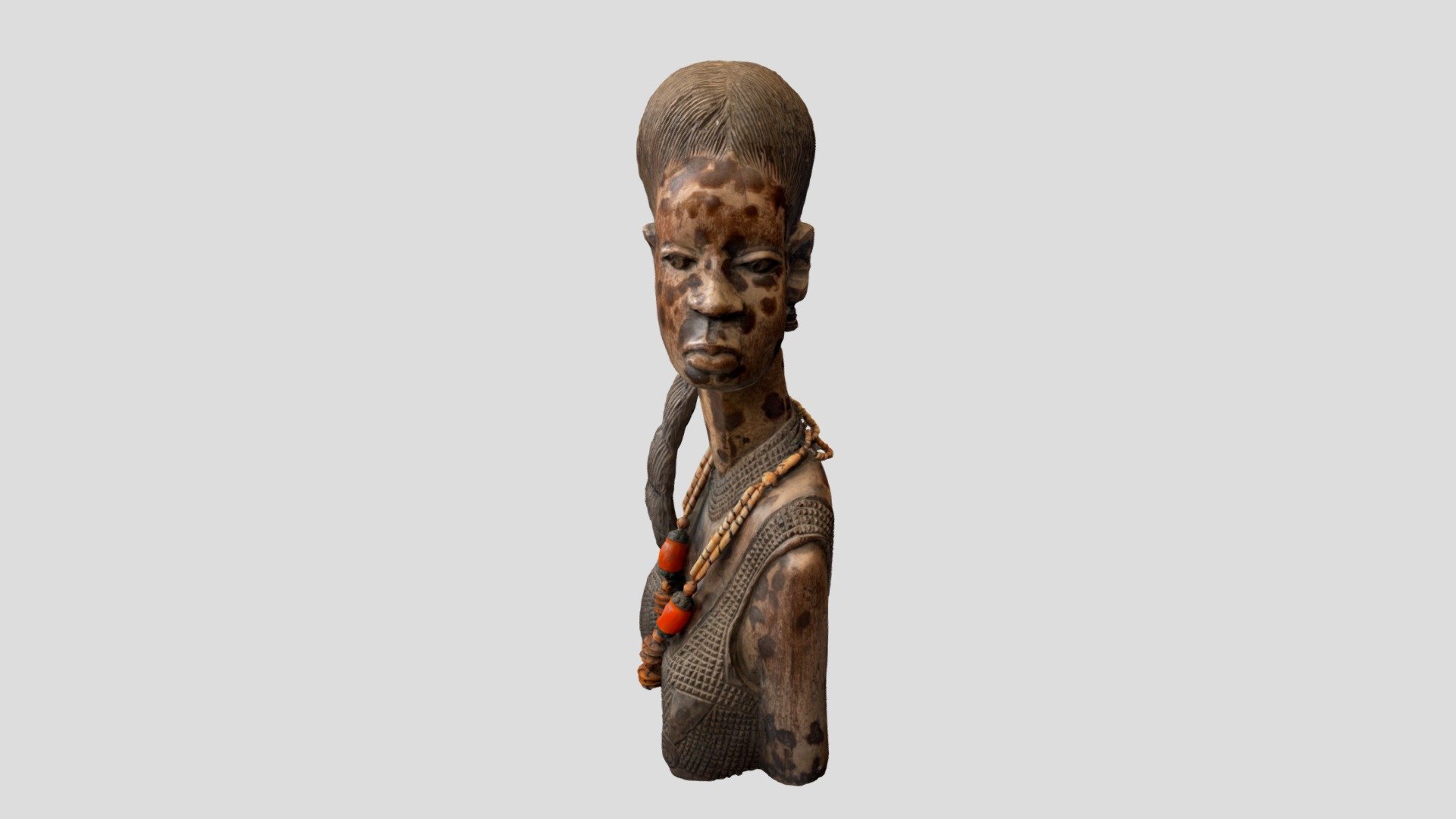 African woman bust sculpture