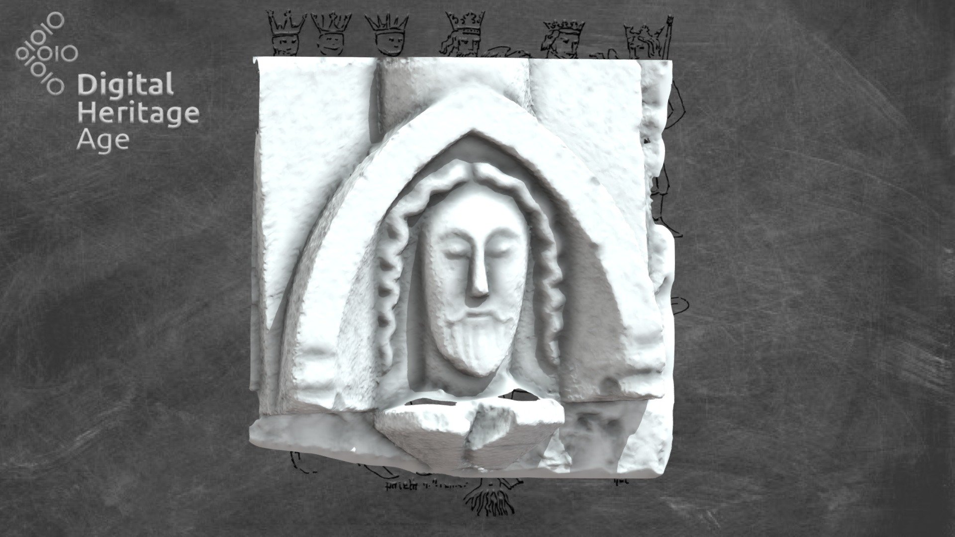 Abbeyknockmoy - Carved Head - John the Baptist