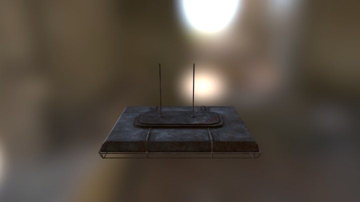 Rusted Fluorescent Light 3D Model