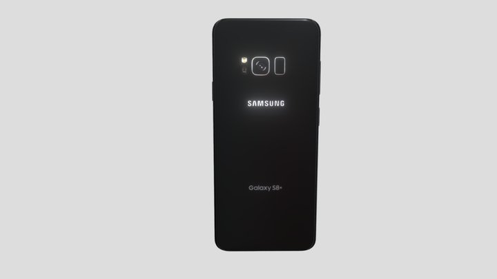 Samsung Galaxy S8 Plus Midnight Black 3D Model
