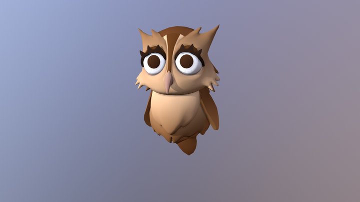 Timid Owl 3D Model