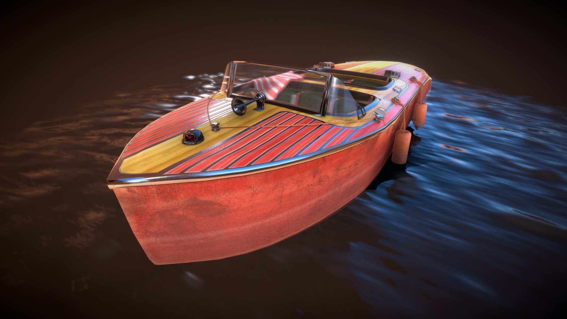 motorboat 3d model