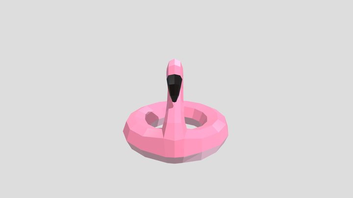 Lowpoly Flamingo Swim Ring