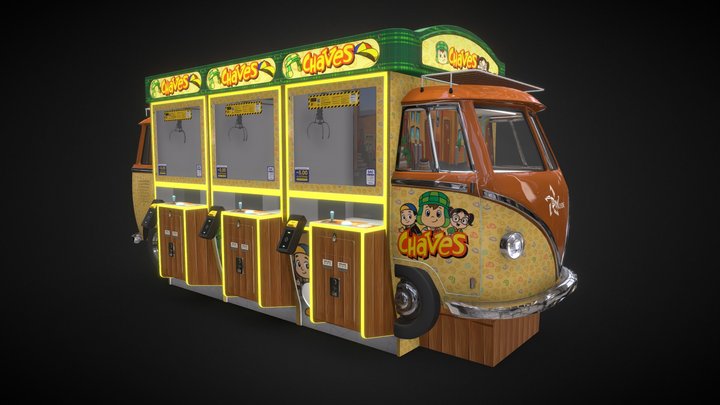 3D Kombi Chaves BR Machine 3D Model