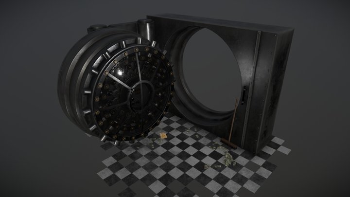 Bank Vault 3D Model