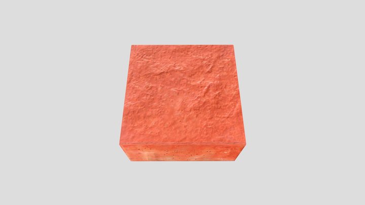 Gạch bê tông giả đá Cubic MT-C04(Đỏ) 3D Model