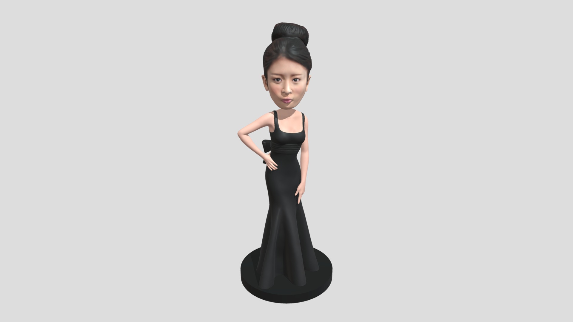 3D model 423-15 5-3cm - This is a 3D model of the 423-15 5-3cm. The 3D model is about a person in a black dress.