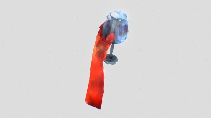 Hand with wine glass VR art