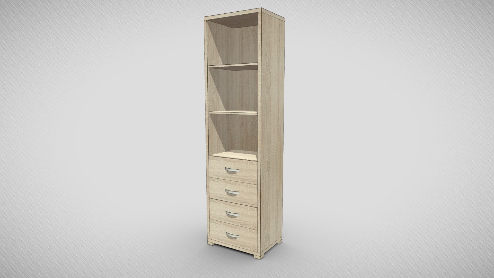 Bookshelf Claro 1 (198/55/40 cm) — Sketchfab embed 3D viewer