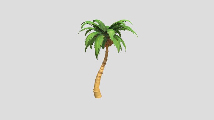 Low-poly Beach Palm🌴 3D Model