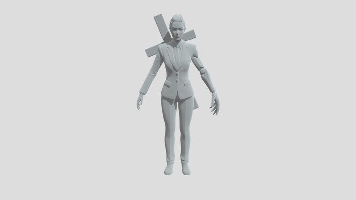 Crimson Cross and Golden Arm 3D Model