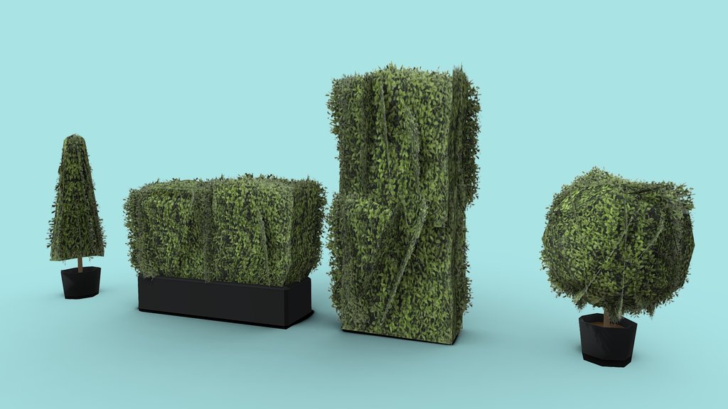 Office Plants pack LOWPOLY