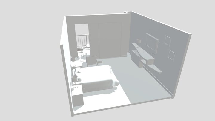 Hotel Room 3D Model