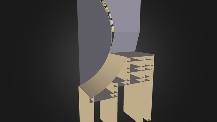 Curved Wall 3D Model