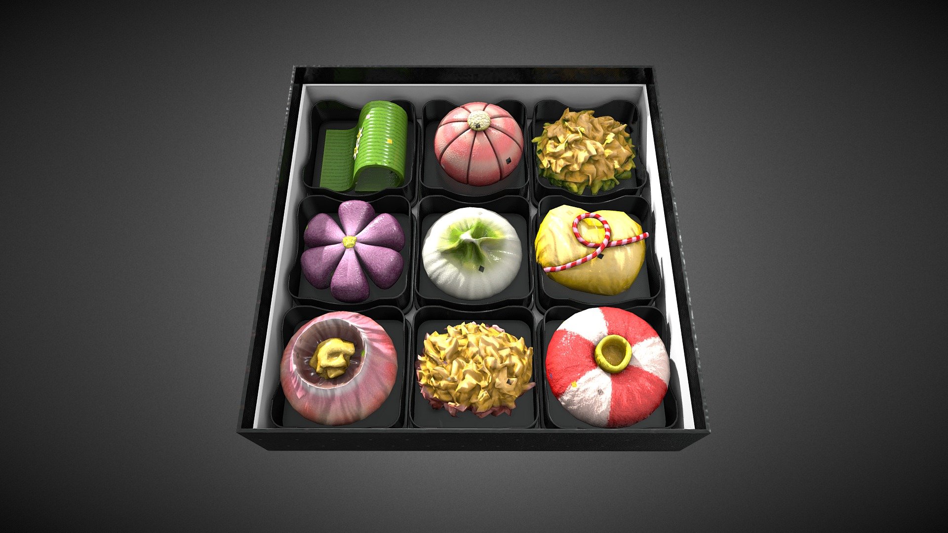 Wagashi Buy Royalty Free 3D model by Devden [7e56992] Sketchfab Store