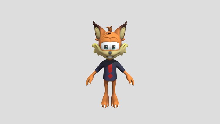 Bubsy Full Rigged Black Diffuse 3D Model
