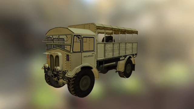 British Truck AEC Gun Tractor 1941 3D Model
