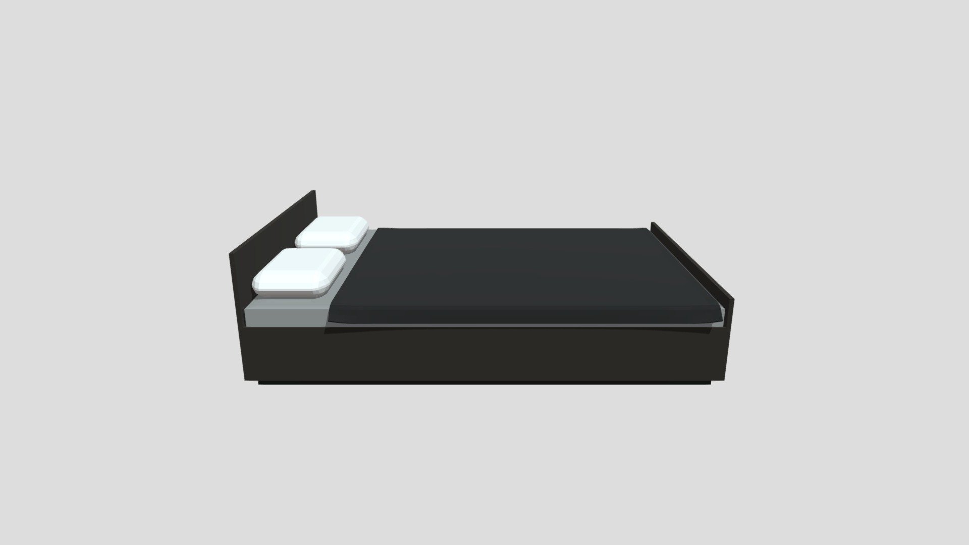 Low-Poly Bed - Download Free 3D model by TNTRAT [7e58ece] - Sketchfab