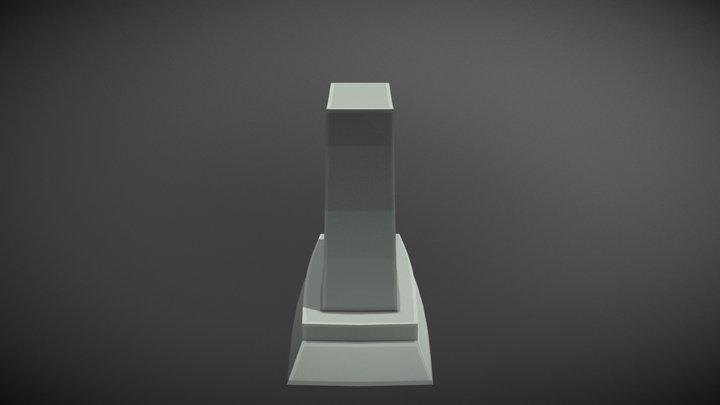 Marble Gravestone 3D Model