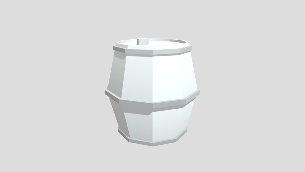 game ready stylised low poly drum