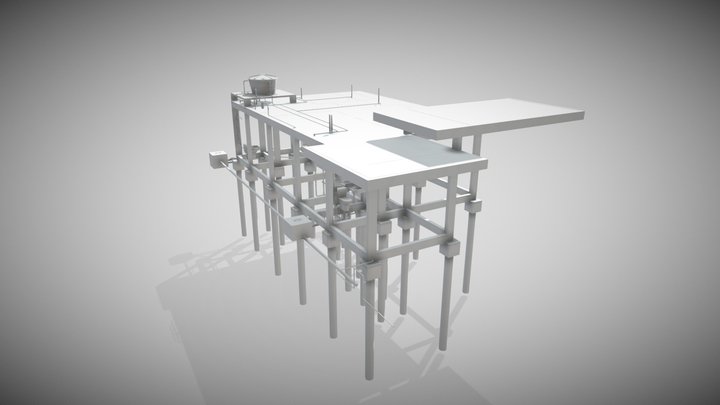 CASA11_HIDRO105M2-Vista3D-3DCOORD-ESTRUTURAL 3D Model