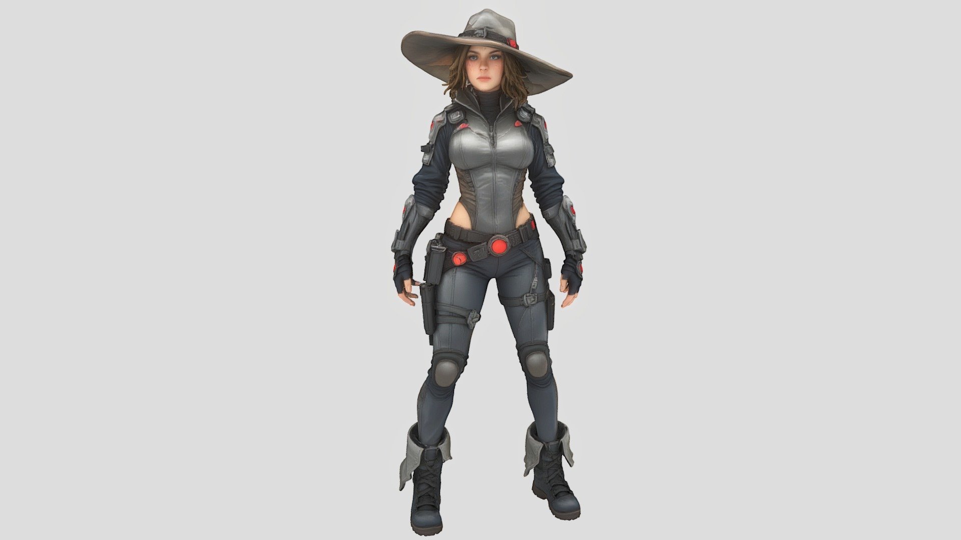 Female Bounty Hunter - Download Free 3D model by ItsKrish7 ...