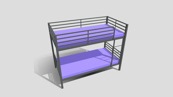 Low Poly Bunk Bed #2 3D Model