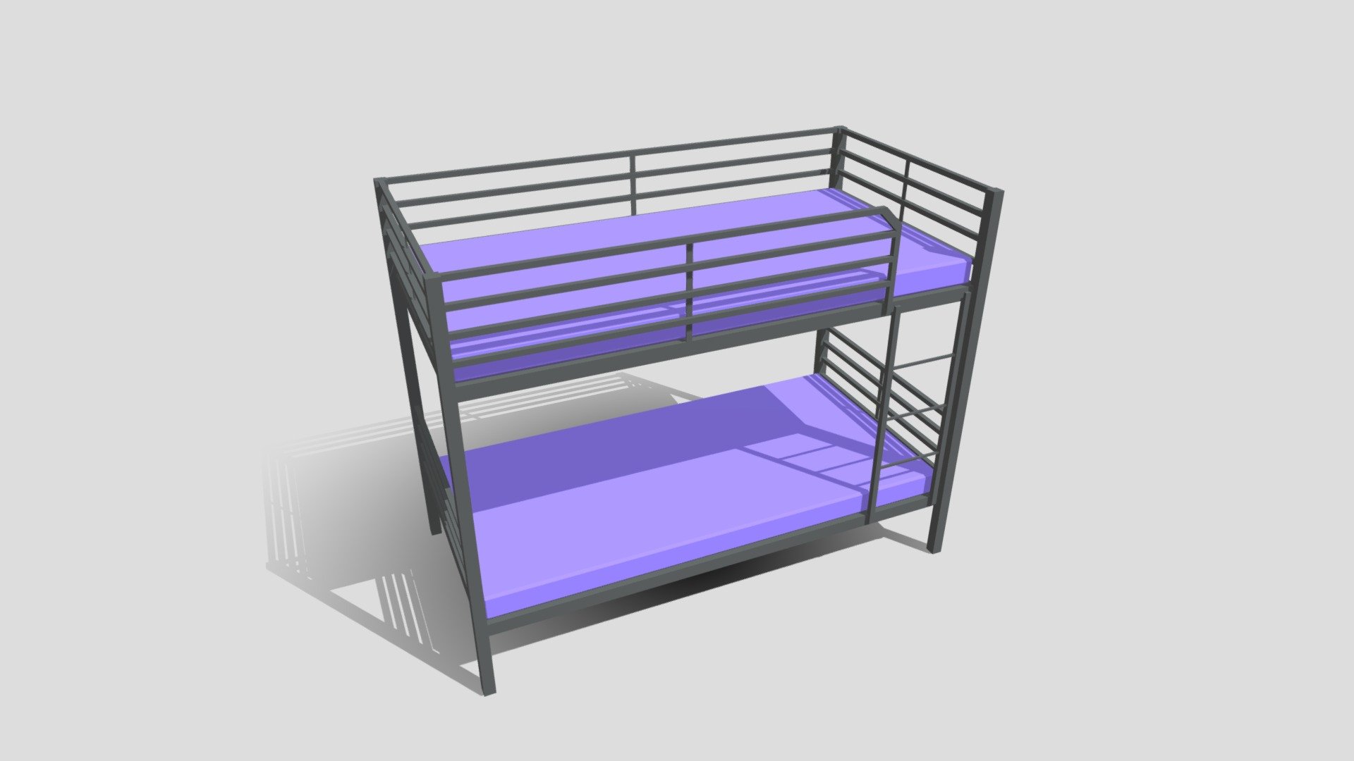 Low Poly Bunk Bed #2 - Download Free 3D model by JustBlender [7e5f290 ...