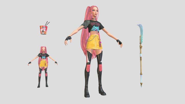 Mira | Fortnite | Kpop Demon Hunters 3D Model 3D Model