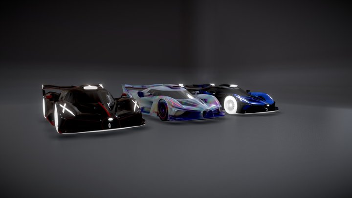 Bugatti Bolide PUBG Pack 3D Model