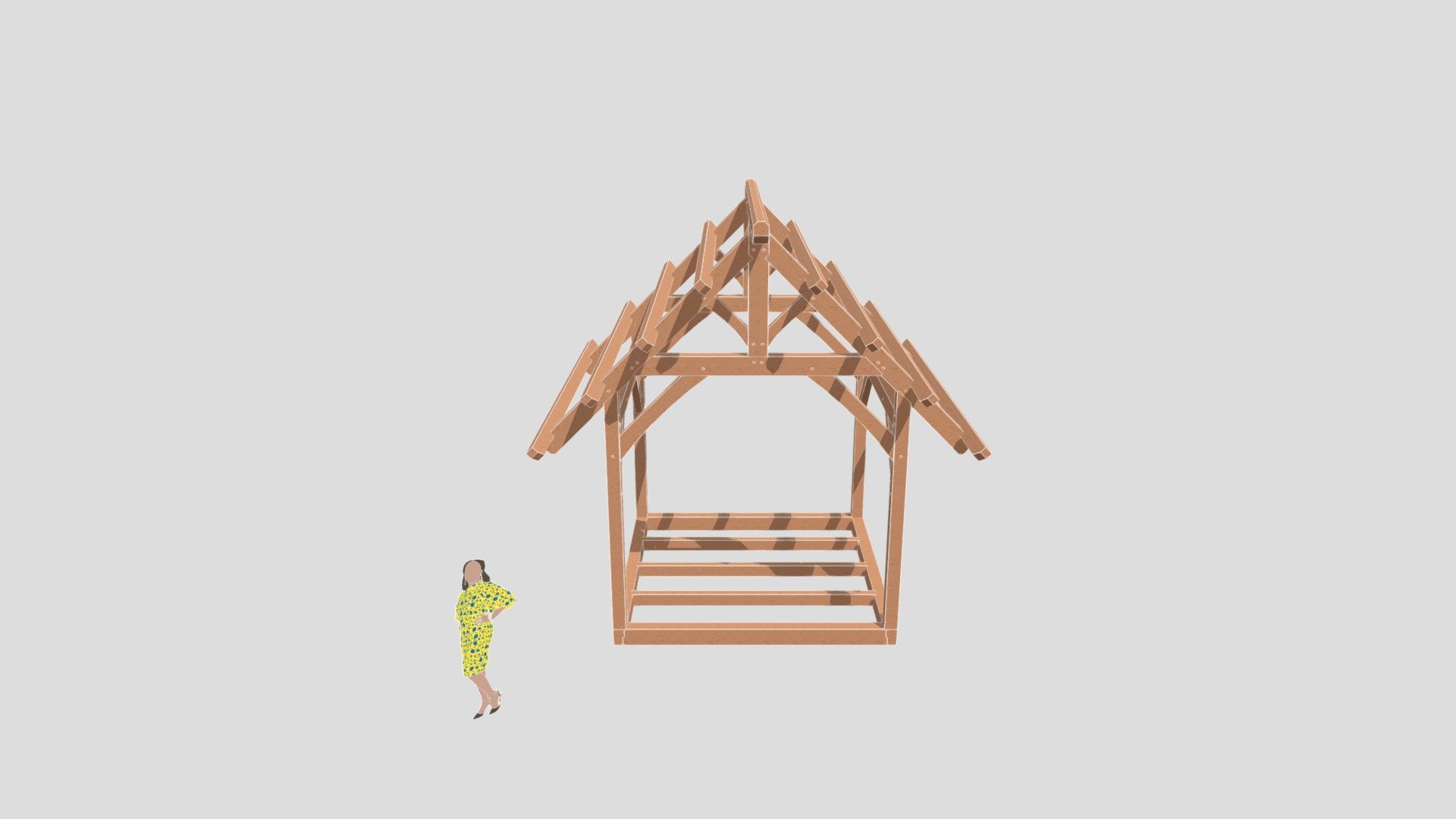 10x10 King Post Truss Plan (10475) 3D model by BIGWOOD [7e6031f