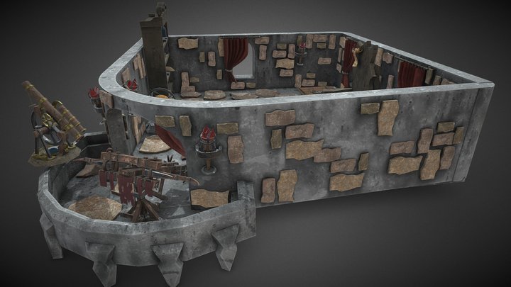 Medieval Diorama 3D Model