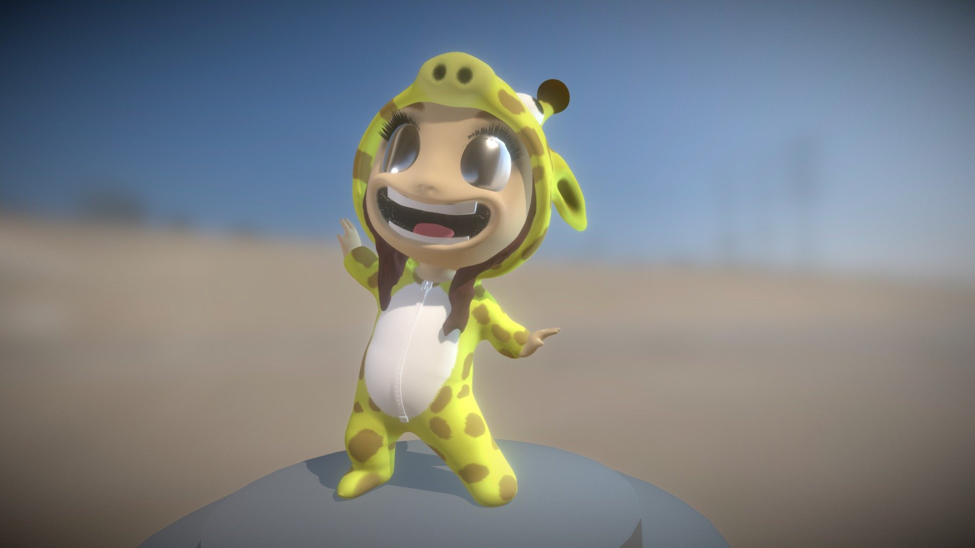 Giraffe Girl - 3D model by Brosif (@LentzMarseill) [7e63b08] - Sketchfab