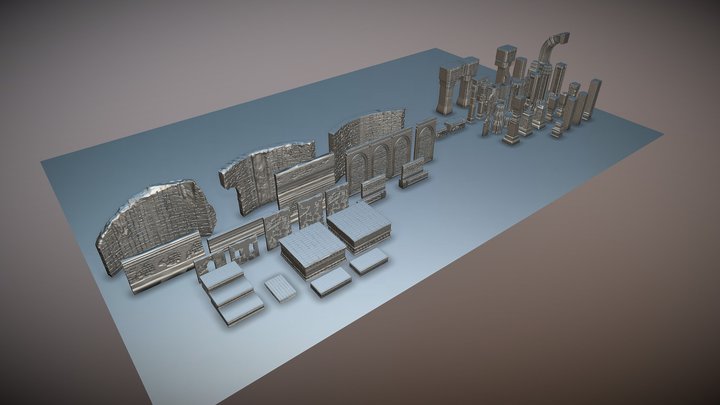ancient architecture kit _ 3D Model