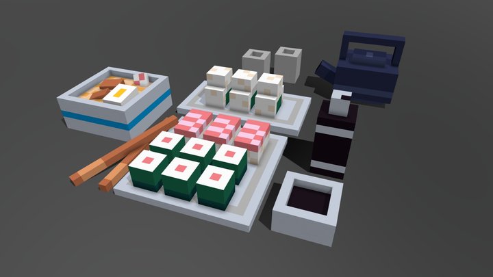 Asian Food 3D Model