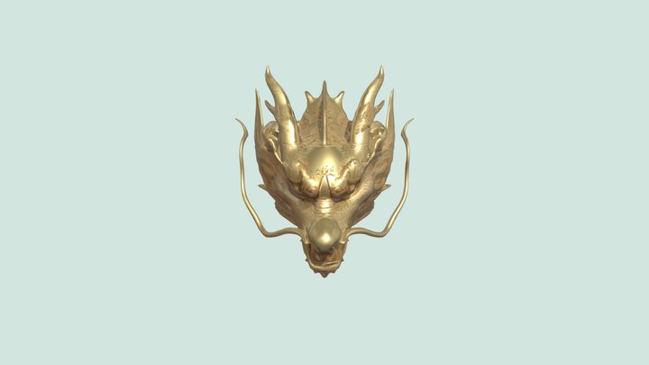 Dragon head sculpture 3D Model